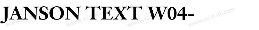 JANSON TEXT W04字体转换